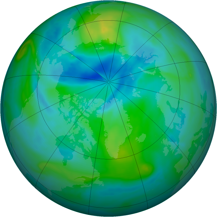 Arctic ozone map for 12 September 2006